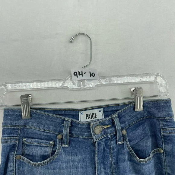 Paige Ankle Skinny Jeans Women's Sz 25 Blue Mid-Rise Medium Wash Stretch Denim - Picture 12 of 12